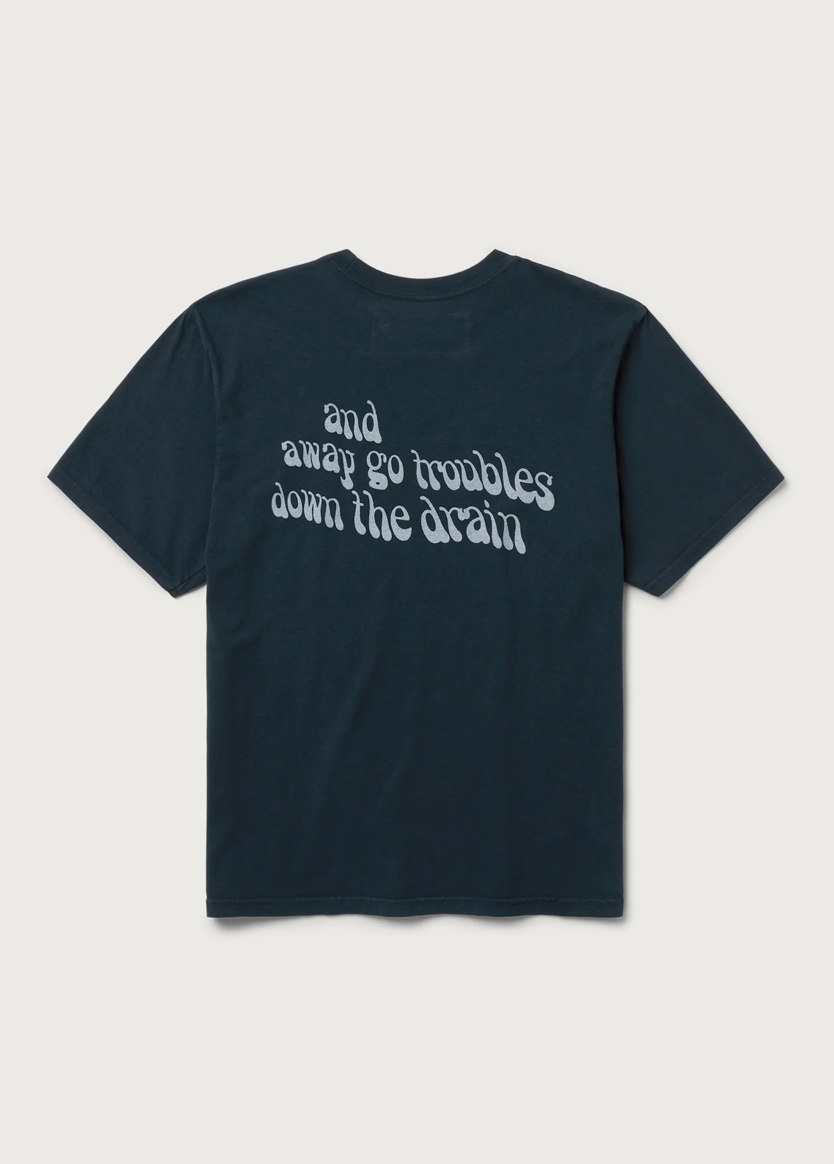 Away Go Troubles Tee | Hard Washed Black - Image 2