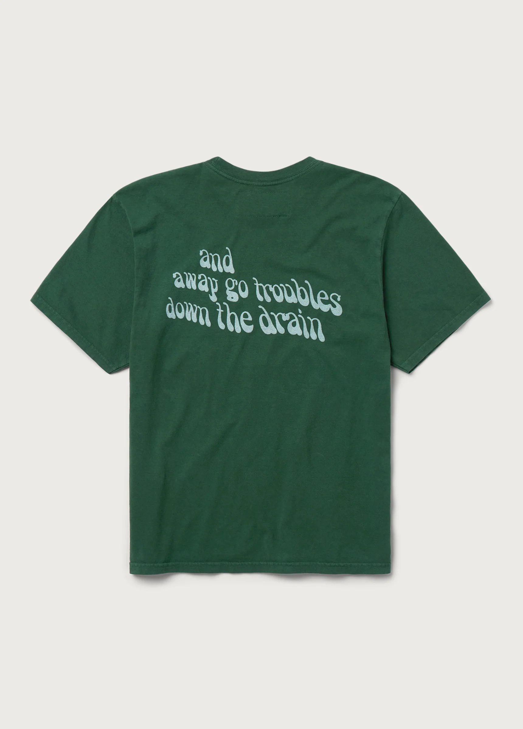 Away Go Troubles Tee | Washed Forest - Image 2