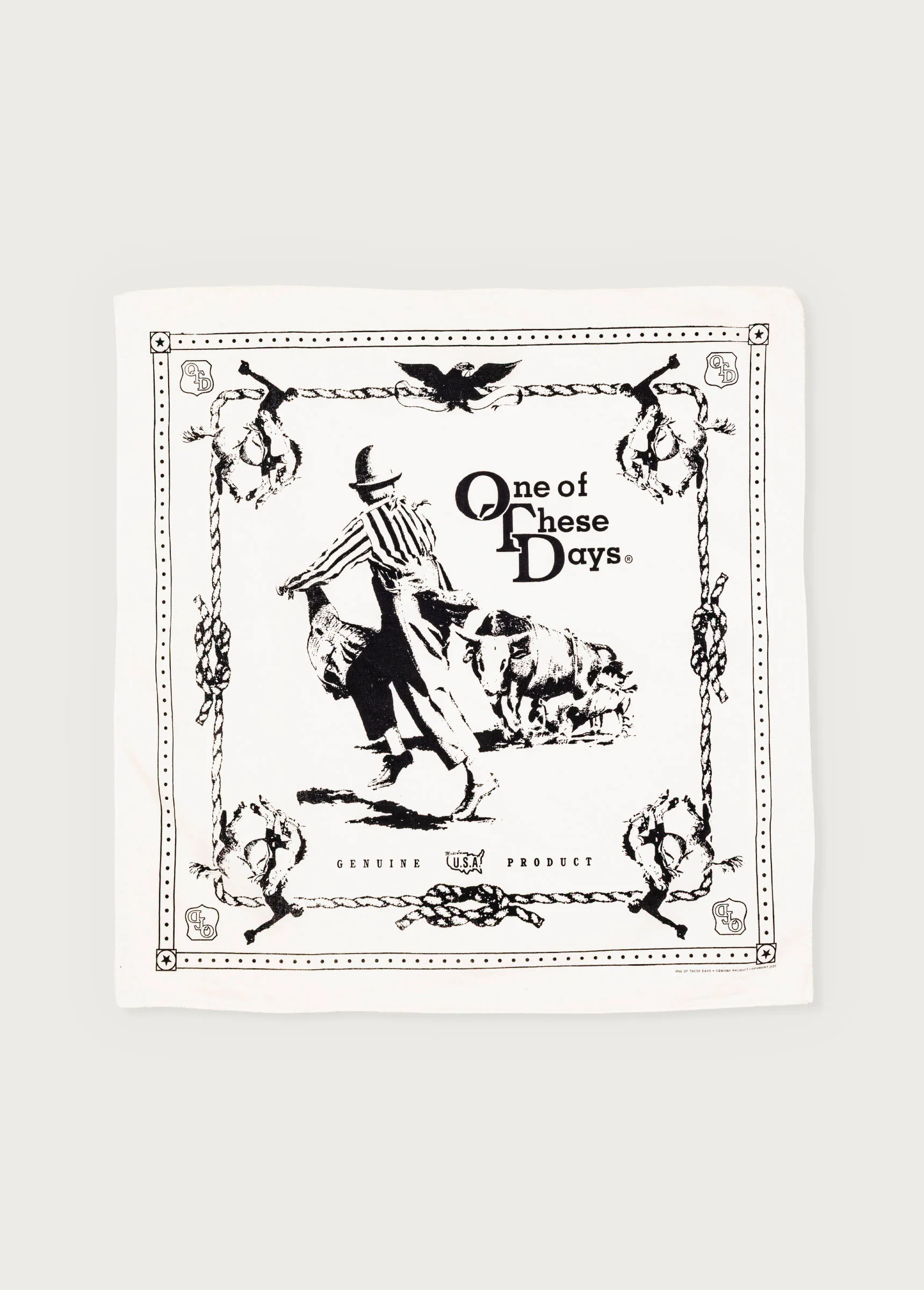 Bordered Bandana | White