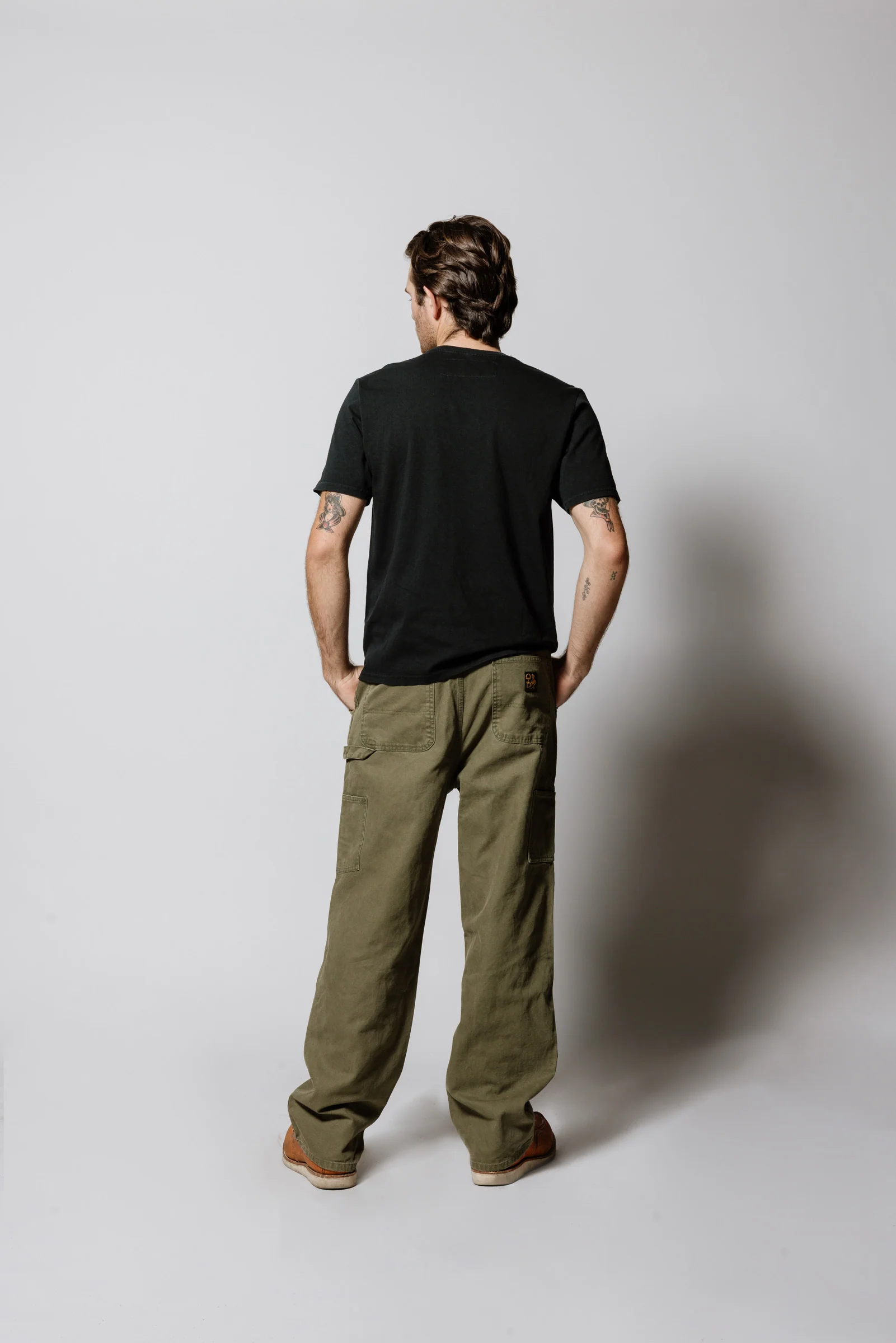 Canvas Double Knee Pant | Olive - Image 6