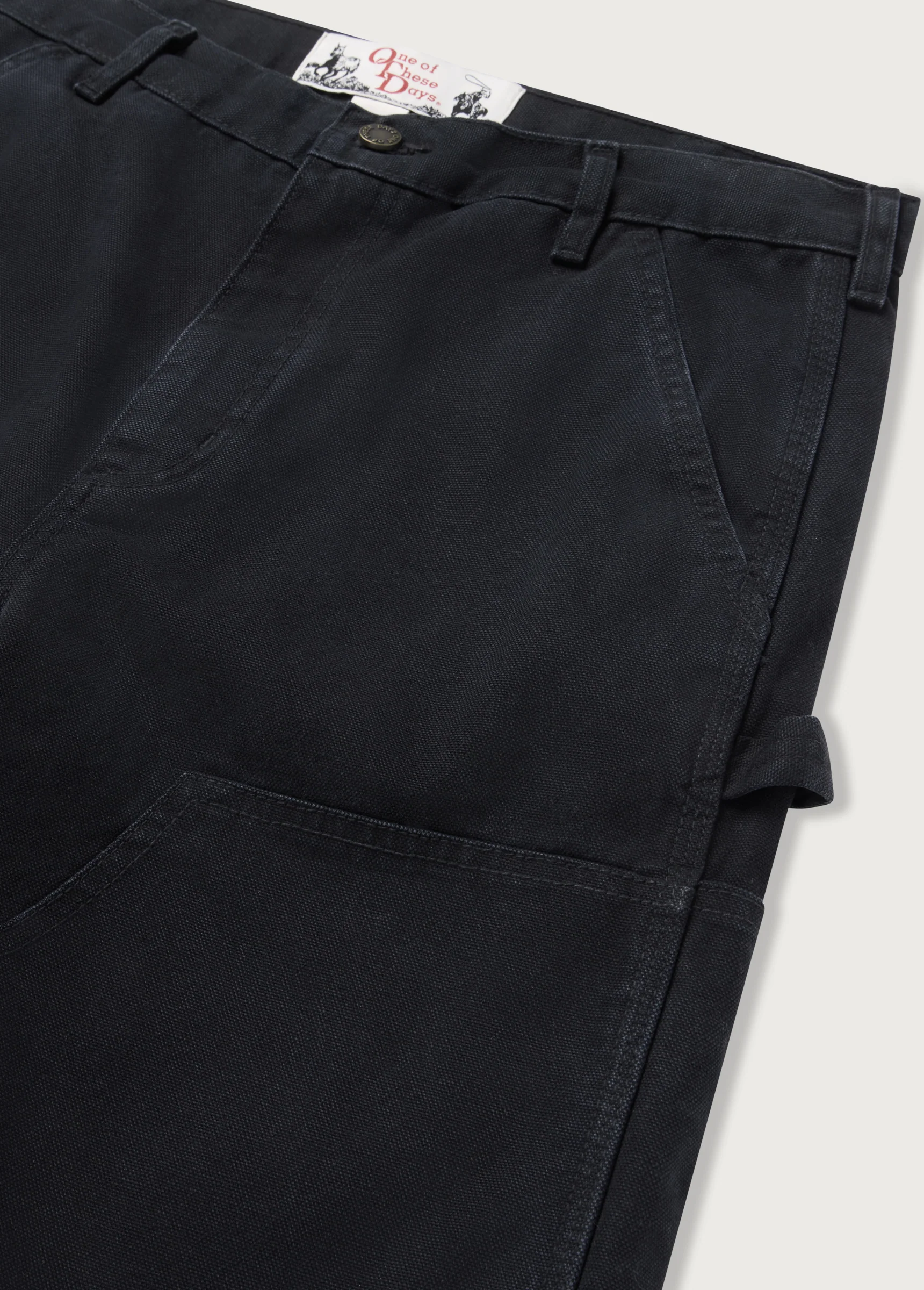 Canvas Double Knee Pant | Washed Black - Image 3