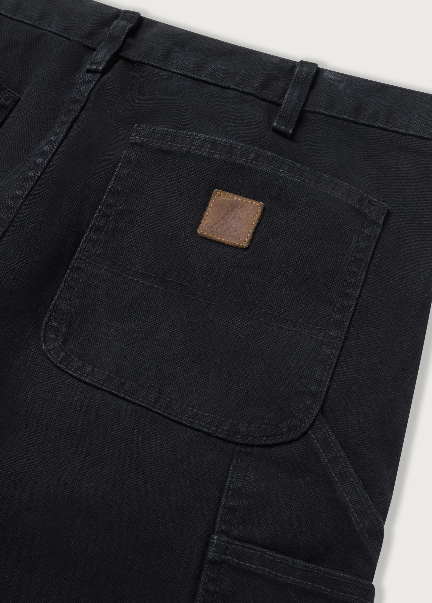 Canvas Double Knee Pant | Washed Black - Image 4