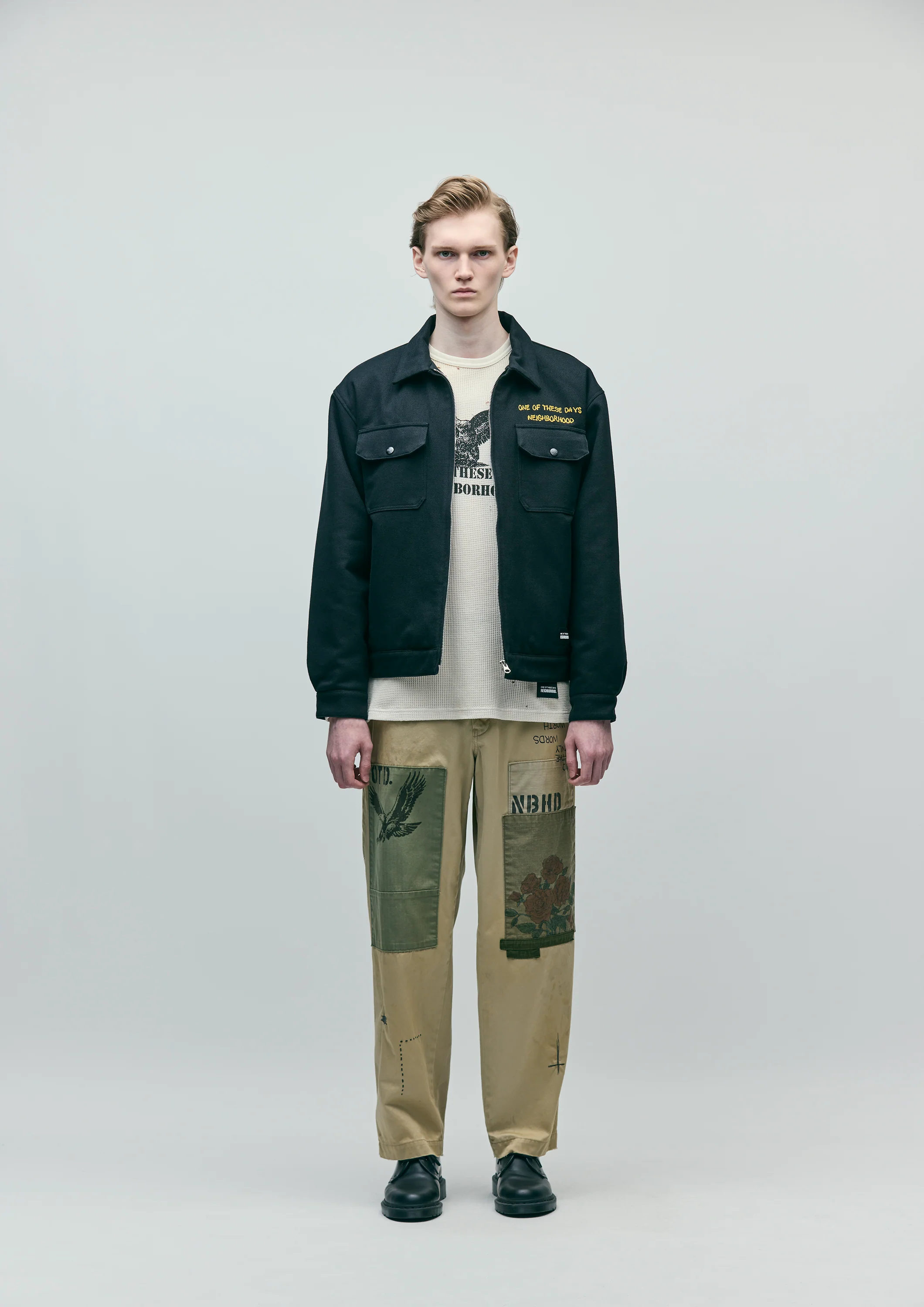 NBHD/OTD - Chain Stitched Souvenir Jacket | Black - Image 3