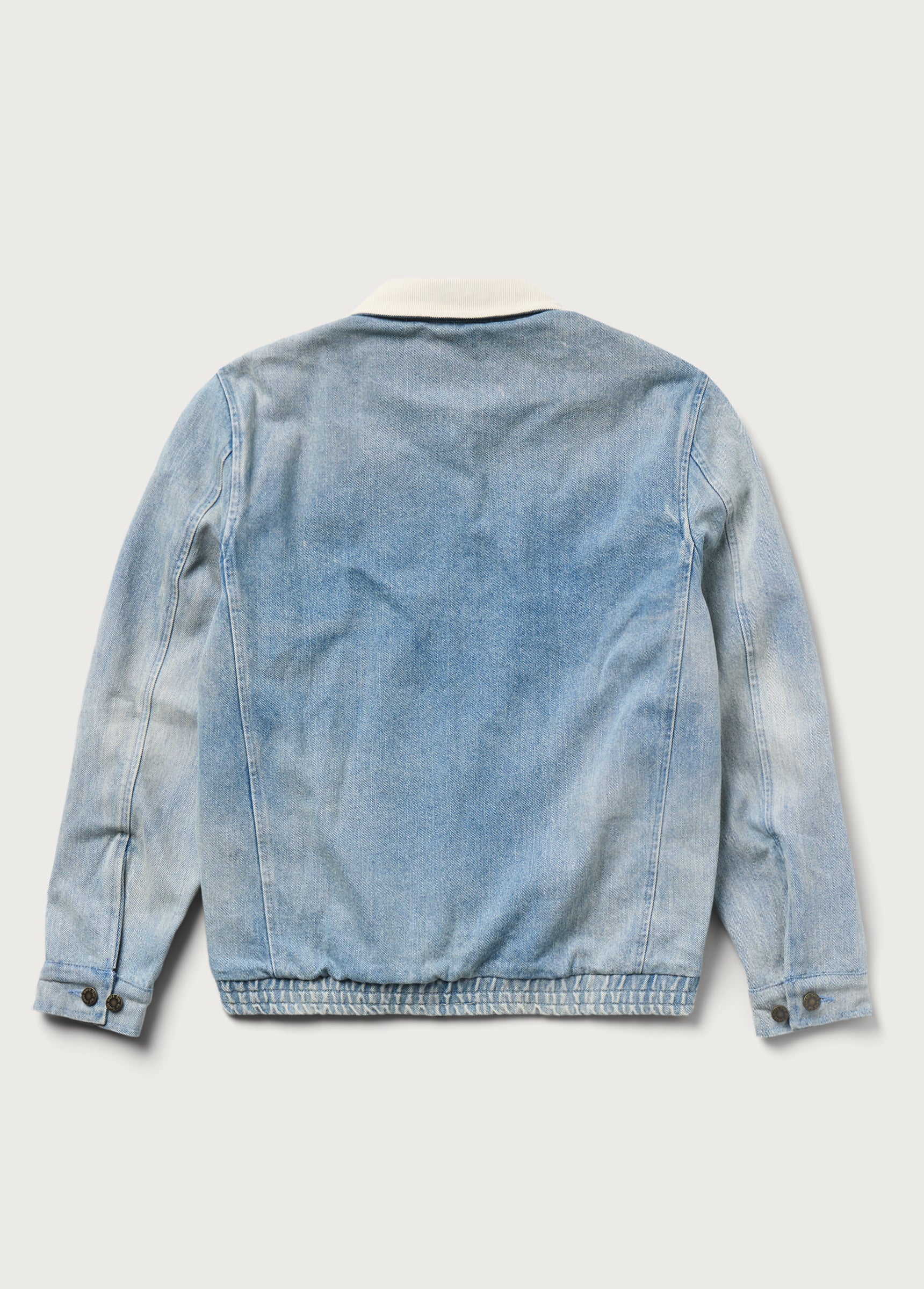 Chain-Stitched Leisure Jacket | Light Washed Denim - Image 2