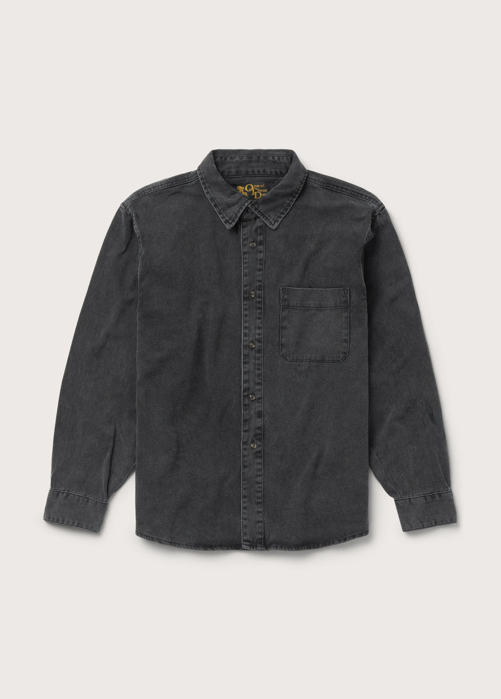 Denim Button Down Shirt | Washed Black