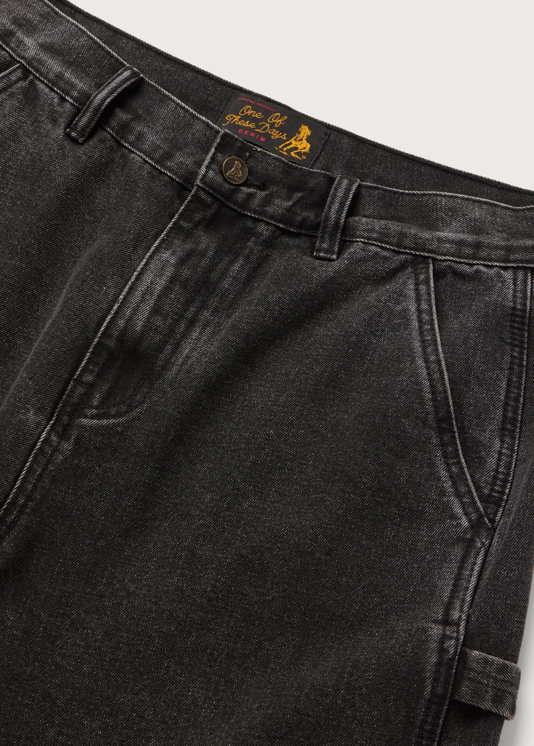 Denim Painter Shorts | Washed Black - Image 3