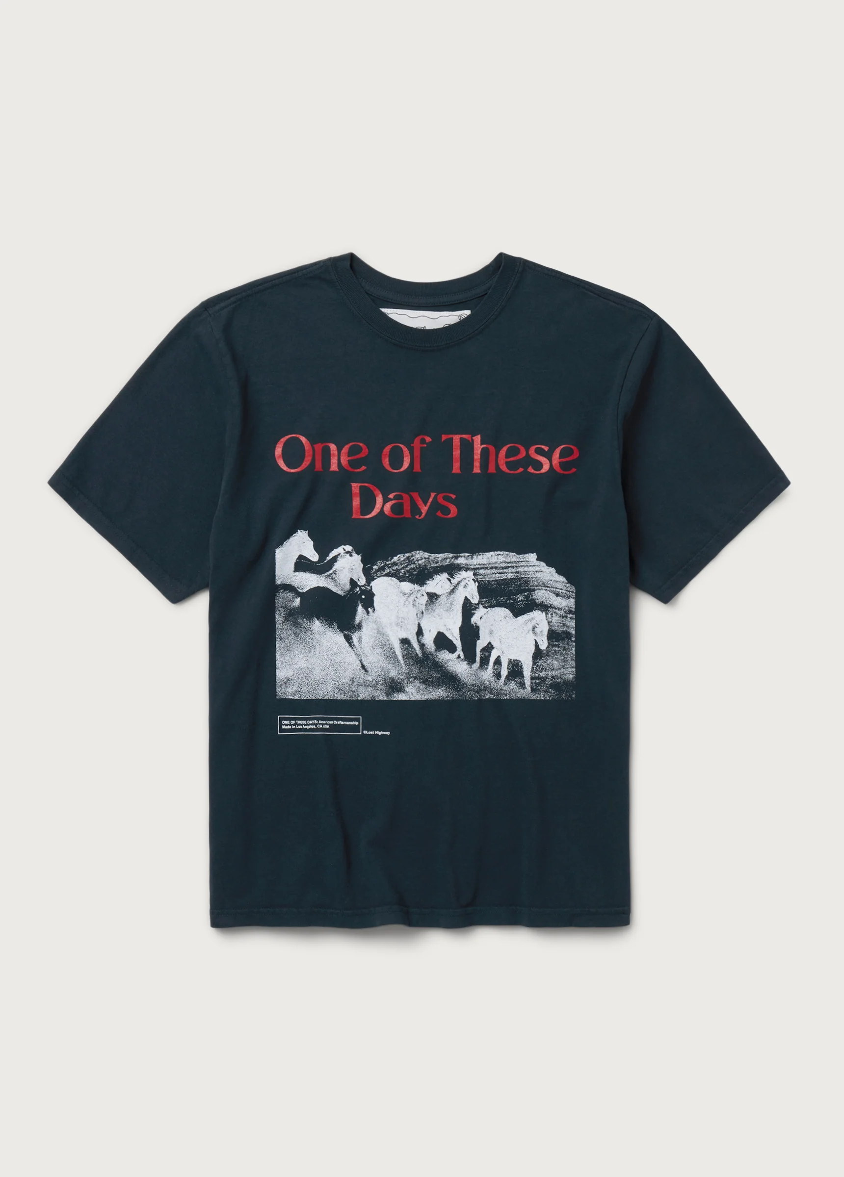 Glad You're Here With Me Tee | Hard Washed Black