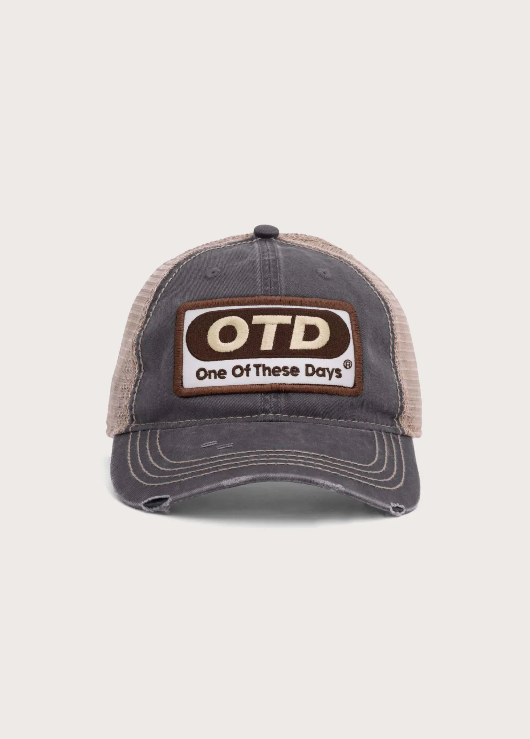 OTD Distressed Canvas Trucker Hat | Charcoal