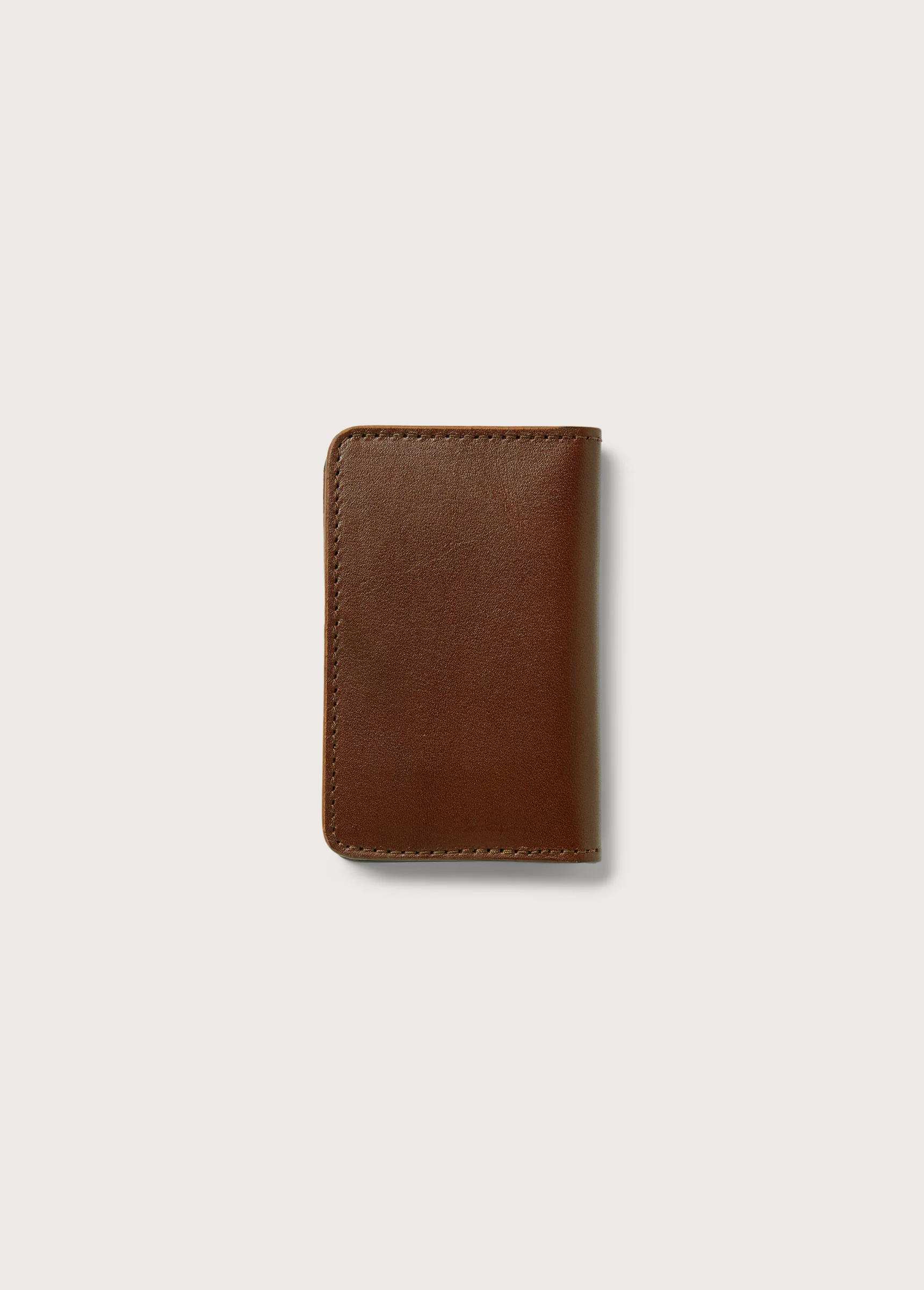 Running Horse Logo Leather Card Holder USA | Brown - Image 2