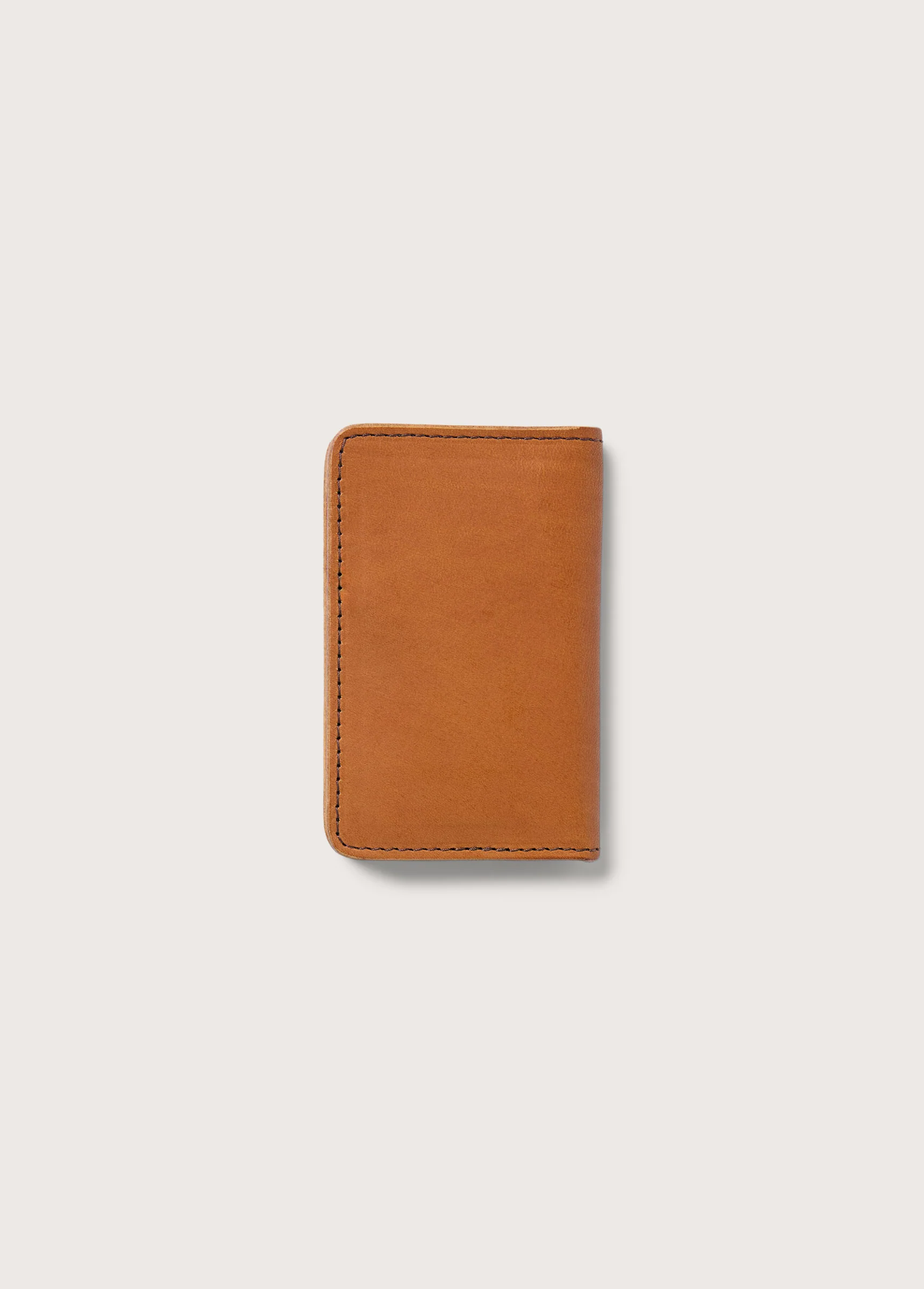 Running Horse Logo Leather Card Holder USA | Tan - Image 2