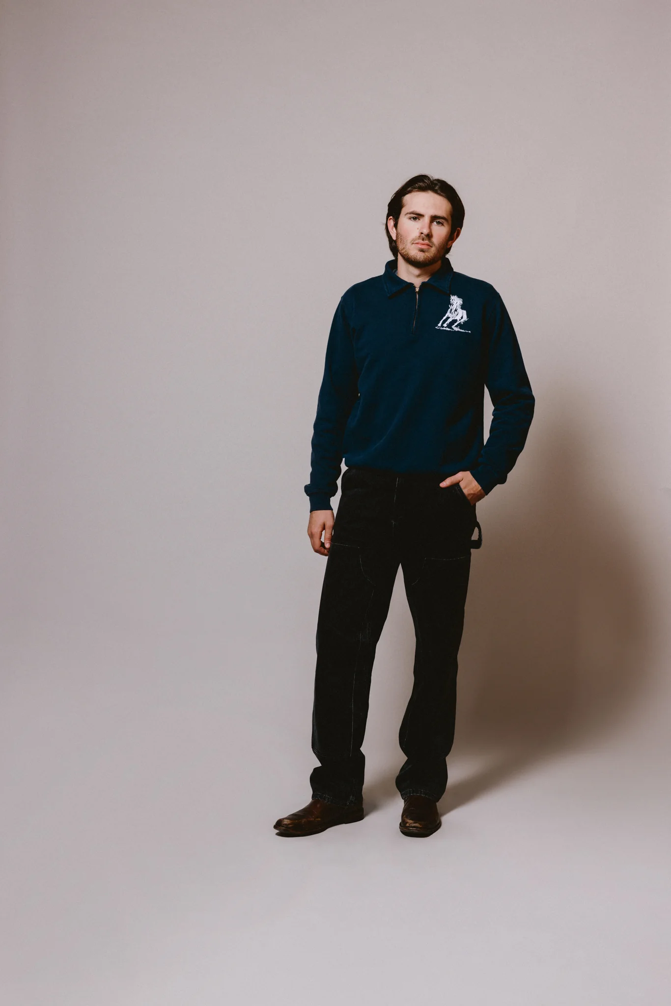 Running Horse Quarter Zip | Navy - Image 4