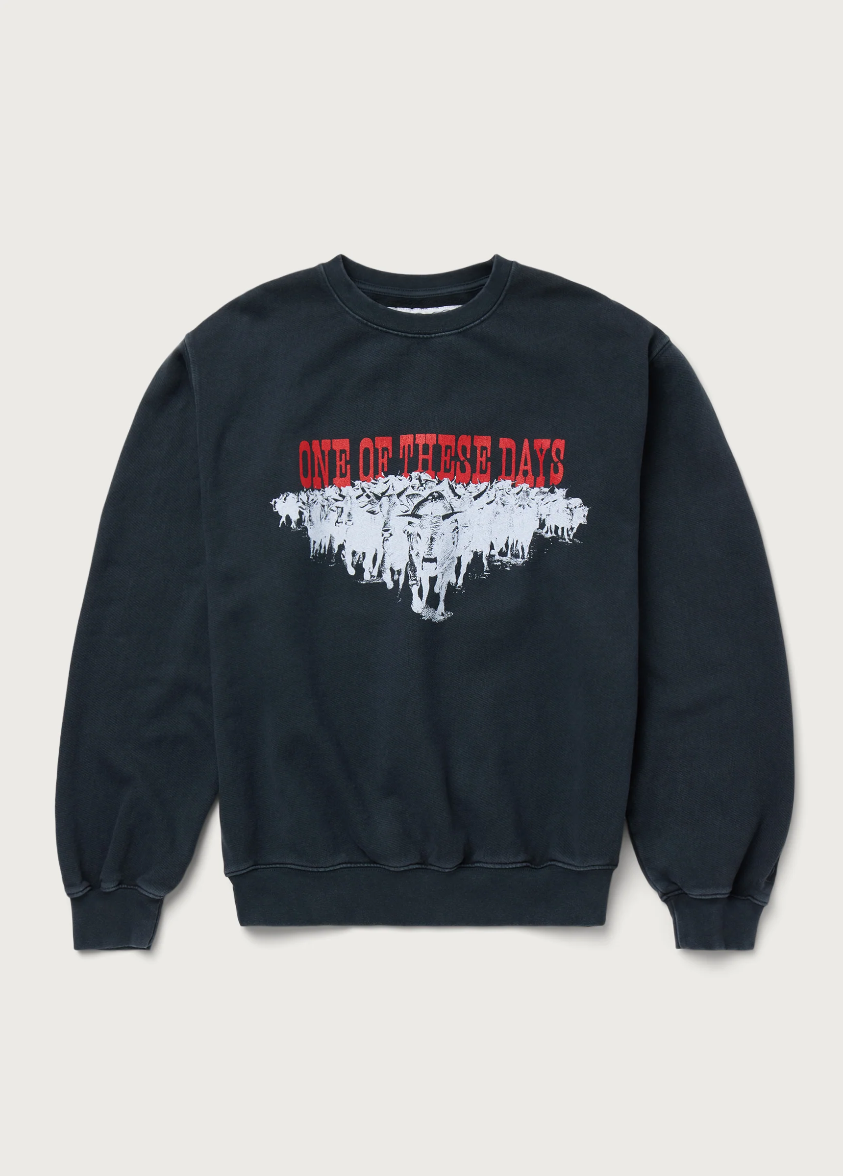 Stampede Crewneck | Washed Black