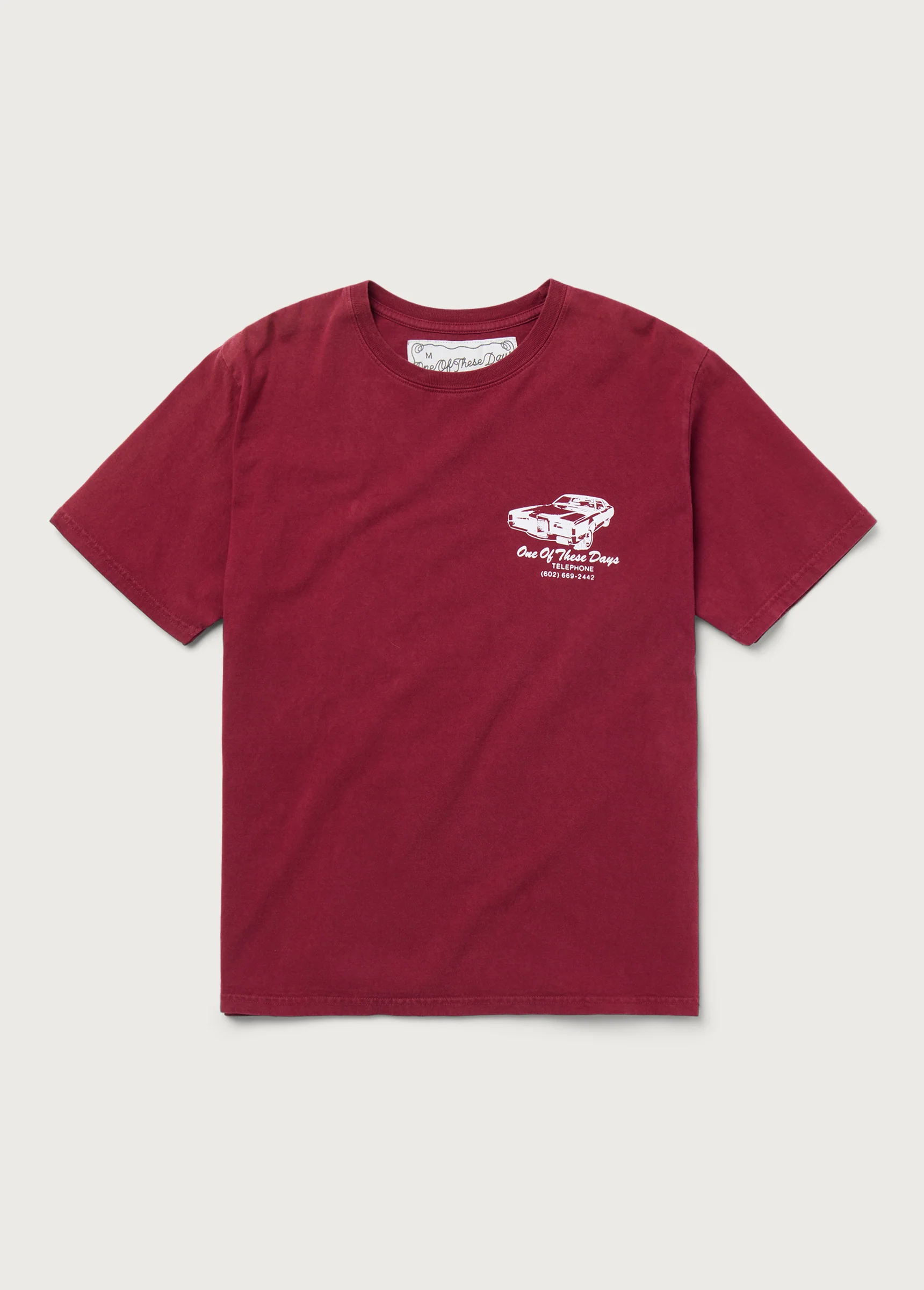Tire Service T-Shirt | Washed Burgundy
