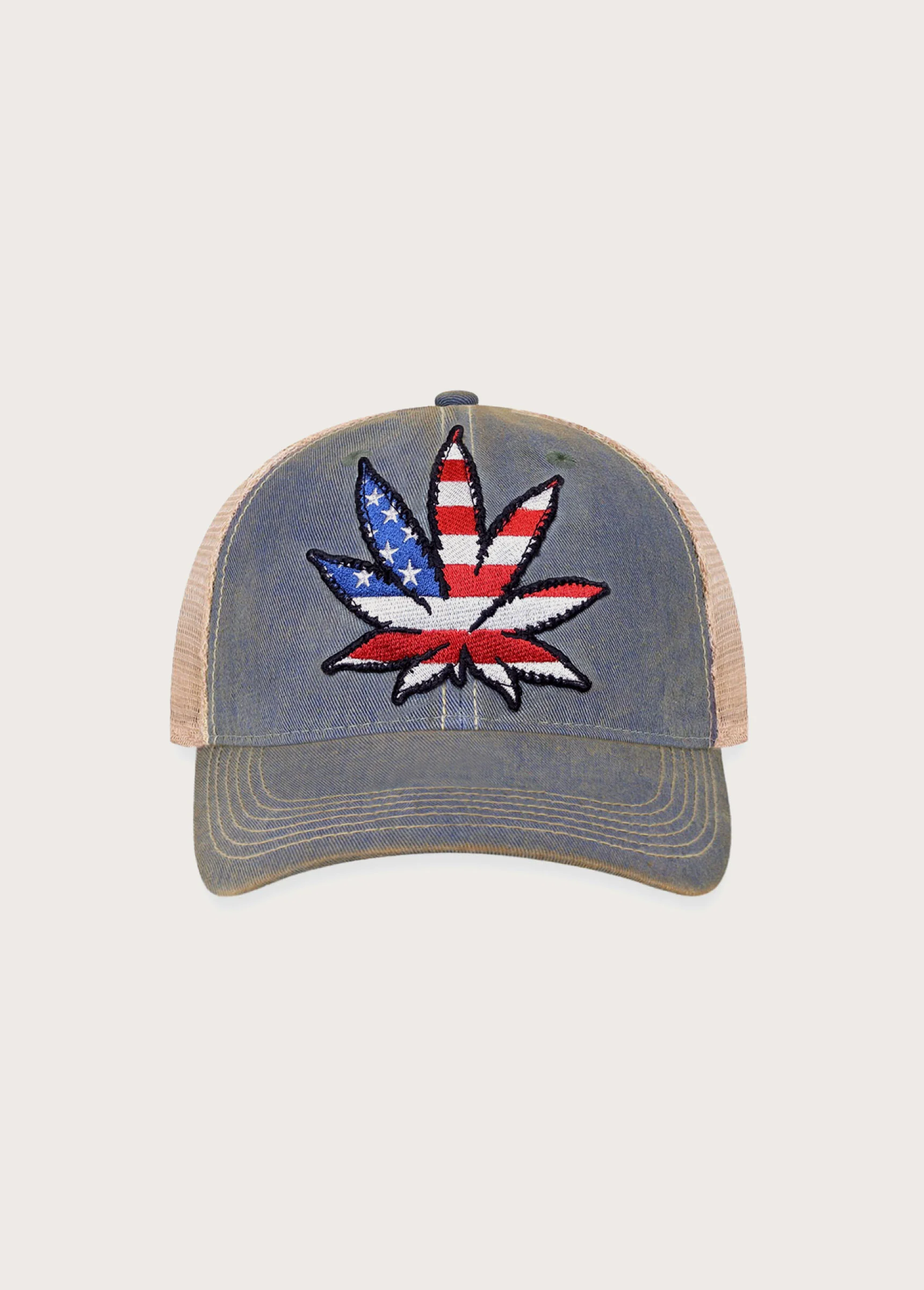 Weed Patch Trucker Hat | Washed Denim